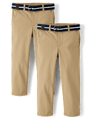 Boys Quick Dry Chino Pants 2-Pack - Uniform
