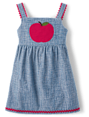 Conjunto de 2 piezas de jersey de cambray con Jumper bordada para niña - Classroom Cutie