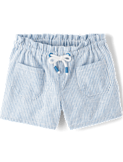 Girls Striped Eyelet 2-Piece Outfit Set