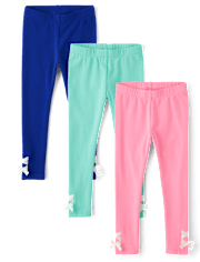 Girls Lace Up Leggings 3-Pack - Little Essentials