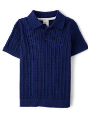 Boys Cable Knit 2-Piece Outfit Set - Italian Riviera