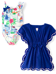 Girls Vacation 2-Piece Swim Set - Swim