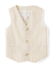Boys Linen-Blend 4-Piece Suit Set - Special Occasions