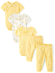 Baby Girls Floral 5-Piece Outfit Set - Homegrown by Gymboree
