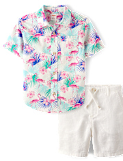 Boys Flamingo 2-Piece Outfit Set - Swim