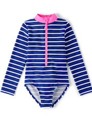 Girls Striped 2-Piece Swim Set - Swim