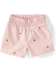 Girls Embroidered Cherry 2-Piece Outfit Set - Sweet Summer