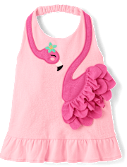 Girls Flamingo Ruffle 3-Piece Outfit Set - Seaside Palms