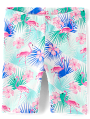 Girls Flamingo Ruffle 3-Piece Outfit Set - Seaside Palms