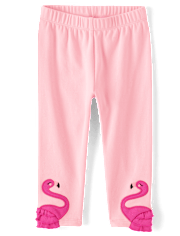 Girls Ruffle Flamingo 2-Piece Outfit Set - Seaside Palms
