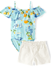 Girls Travel 2-Piece Swim Set - Swim
