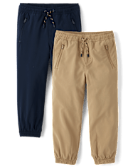 Boys Quick Dry Jogger Pants 2-Pack - Uniform