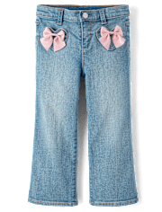 Girls Bow Cardigan 3-Piece Outfit Set - Campus Cuties