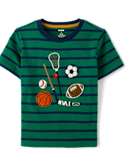 Boys Embroidered Varsity Sports 2-Piece Outfit Set - Campus Cuties