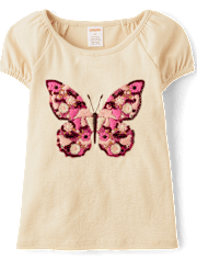 Girls Sequin Butterfly 2-Piece Outfit Set - Fall Celebrations
