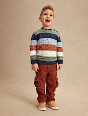 Boys Striped 2-Piece Outfit Set - Fall Celebrations