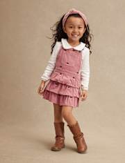 Girls Embroidered Fox 2-Piece Outfit Set - Highland Hills