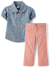Girls Braided 2-Piece Outfit Set - Highland Hills