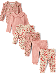 Baby Girls Floral 6-Piece Outfit Set - Homegrown by Gymboree