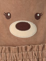 Girls Applique Bear 2-Piece Outfit Set - First Frost