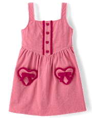 Girls Embroidered Heart Jumper And Top 2-Piece Outfit Set - Mon Cheri