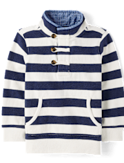 Boys Railroad Striped 2-Piece Outfit Set - Driftwood Bay
