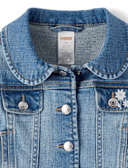 Girls Embroidered Floral 2-Piece Outfit Set - Driftwood Bay