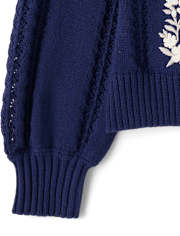 Girls Embroidered Floral 2-Piece Outfit Set - Driftwood Bay