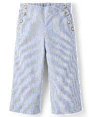 Girls Button Linen-Blend 2-Piece Outfit Set - Linen Edit