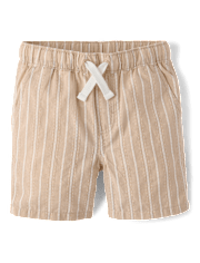 Boys Striped Linen-Blend 2-Piece Outfit Set - Linen Edit