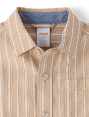 Boys Striped Linen-Blend 2-Piece Outfit Set - Linen Edit