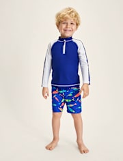 Boys Fish Rashguard Swimsuit - Swim Shop