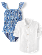 Girls Floral 2-Piece Swim Set - Swim Shop