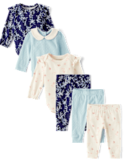 Baby Girls Floral 6-Piece Outfit Set - Homegrown by Gymboree