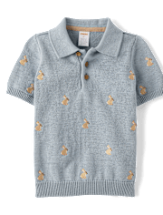 Boys Embroidered Bunny 2-Piece Outfit Set - Enchanted Garden