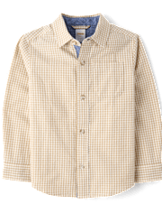 Boys Gingham 3-Piece Outfit Set - Enchanted Garden