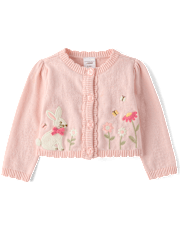 Baby Girls Applique Bunny 2-Piece Outfit Set - Enchanted Garden