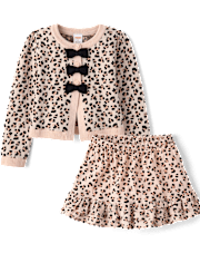 Girls Leopard 2-Piece Outfit Set - Petit Paris