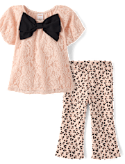 Girls Leopard 2-Piece Outfit Set - Petit Paris