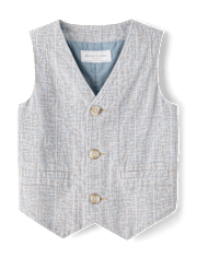 Boys Striped Linen-Blend 4-Piece Suit - Special Occasions