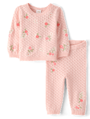 Baby Girls Embroidered Floral 5-Piece Outfit Set - Homegrown by Gymboree