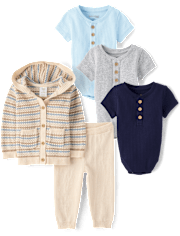 Baby Boys Marled 5-Piece Outfit Set - Homegrown by Gymboree
