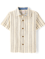 Boys Striped Textured 2-Piece Outfit Set - Driftwood Bay