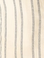 Boys Striped Textured 2-Piece Outfit Set - Driftwood Bay