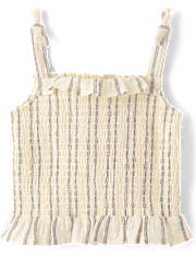 Girls Striped Textured 2-Piece Outfit Set - Driftwood Bay