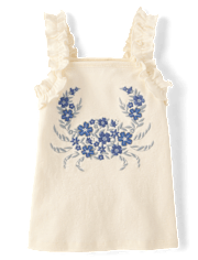 Girls Applique Floral 2-Piece Outfit Set - Driftwood Bay