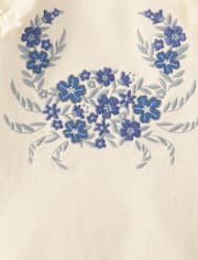 Girls Applique Floral 2-Piece Outfit Set - Driftwood Bay