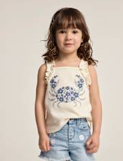 Girls Embroidered Sea Creature Tank Top 2-Pack - Driftwood Bay