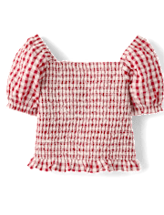 Girls Gingham Seersucker 2-Piece Outfit Set - Nantucket Charm