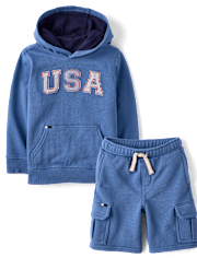 Kids Applique USA 2-Piece Outfit Set - Nantucket Charm